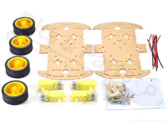 Smart Car Chassis 4WD large with 4 motors